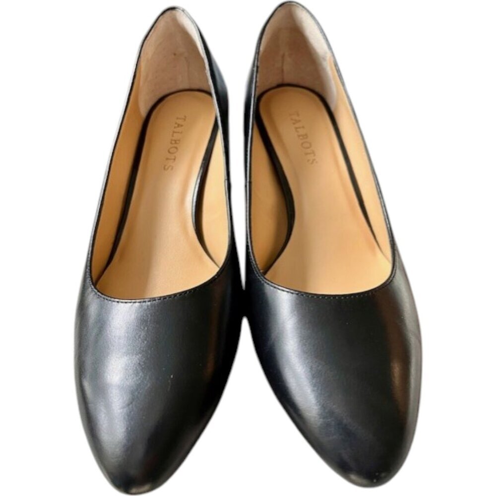 Talbots Classic Leather Pumps Made in Brazil 2.5” Heel - Black - 8 WIDE - Picture 2 of 12